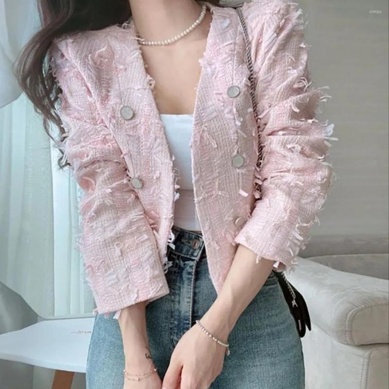Women's Jackets 2023 Spring French Style Pink Tassel Fragrant Coat Women's Short Double Breasted Jacket Casaco Outwear, Beige
Women's Jackets 2023 Spring French Style Pink Tassel Fragrant Coat Women's Short Double Breasted Jacket Casaco Outwear, Beige