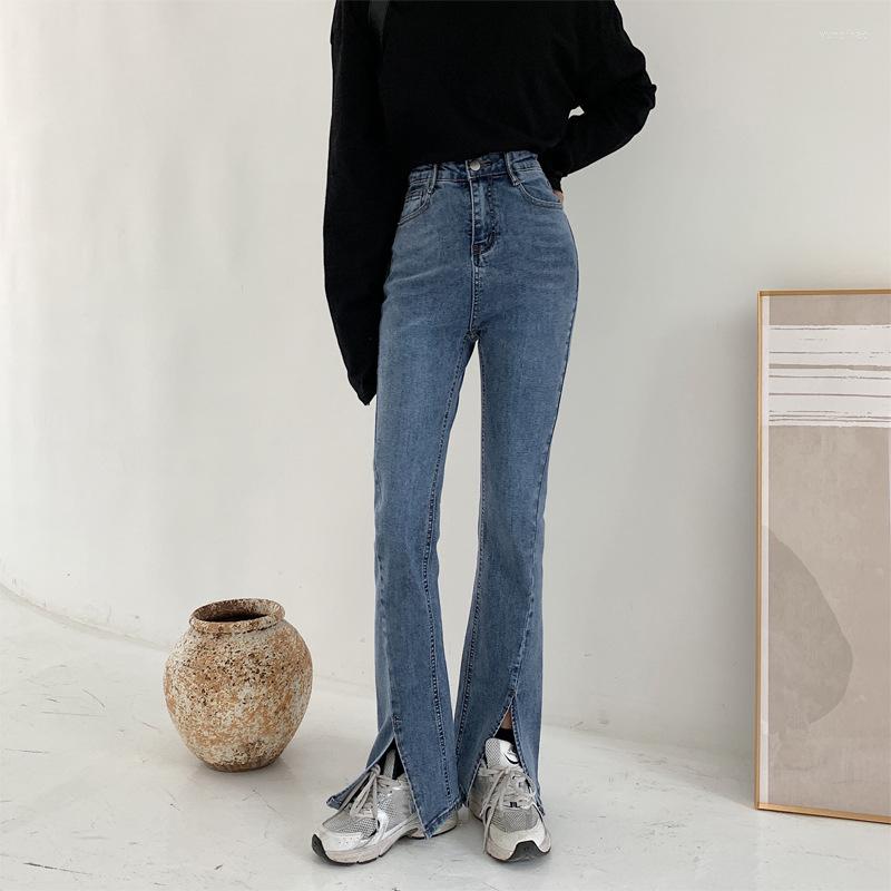 Women's Jeans 2023 High Waist Split Flare Women Retro Stretch Slim Trumpet Female Lady Trouser Denim Boot Cut Pants Streetwear, Blue full length
Women's Jeans 2023 High Waist Split Flare Women Retro Stretch Slim Trumpet Female Lady Trouser Denim Boot Cut Pants Streetwear, Blue full length