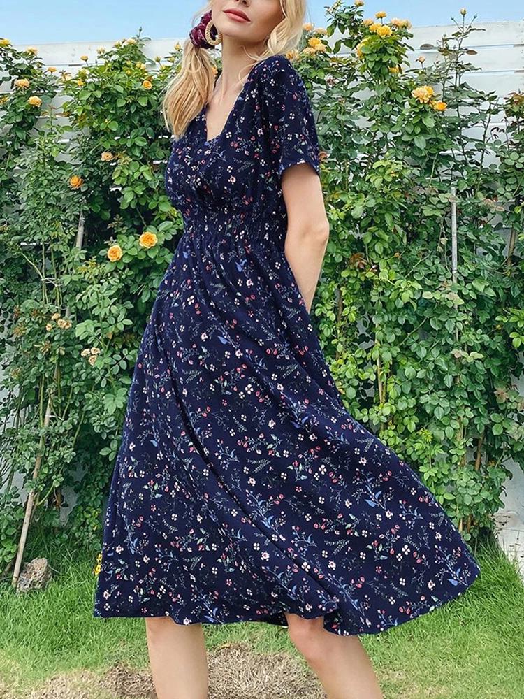 Casual Dresses Blue Print Beach Dress Women Boho Long Female Elegant Vintage A-Line Ladies V Neck Short Sleeve Summer Sundress, 829-white
Casual Dresses Blue Print Beach Dress Women Boho Long Female Elegant Vintage A-Line Ladies V Neck Short Sleeve Summer Sundress, 829-white