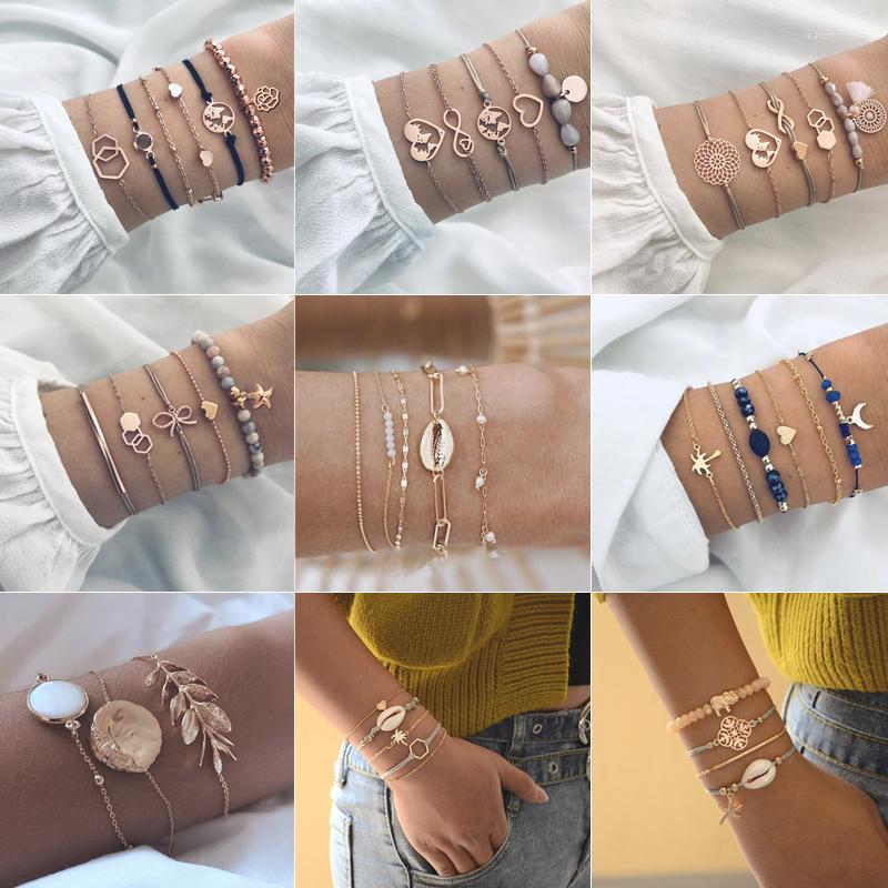 Link Bracelets 17 Style Women Boho Bracelet Elephant Heart Shell Star Moon Map Crystal Bead Bangle Charm Party Jewelry Accessories Gifts
Link Bracelets 17 Style Women Boho Bracelet Elephant Heart Shell Star Moon Map Crystal Bead Bangle Charm Party Jewelry Accessories Gifts