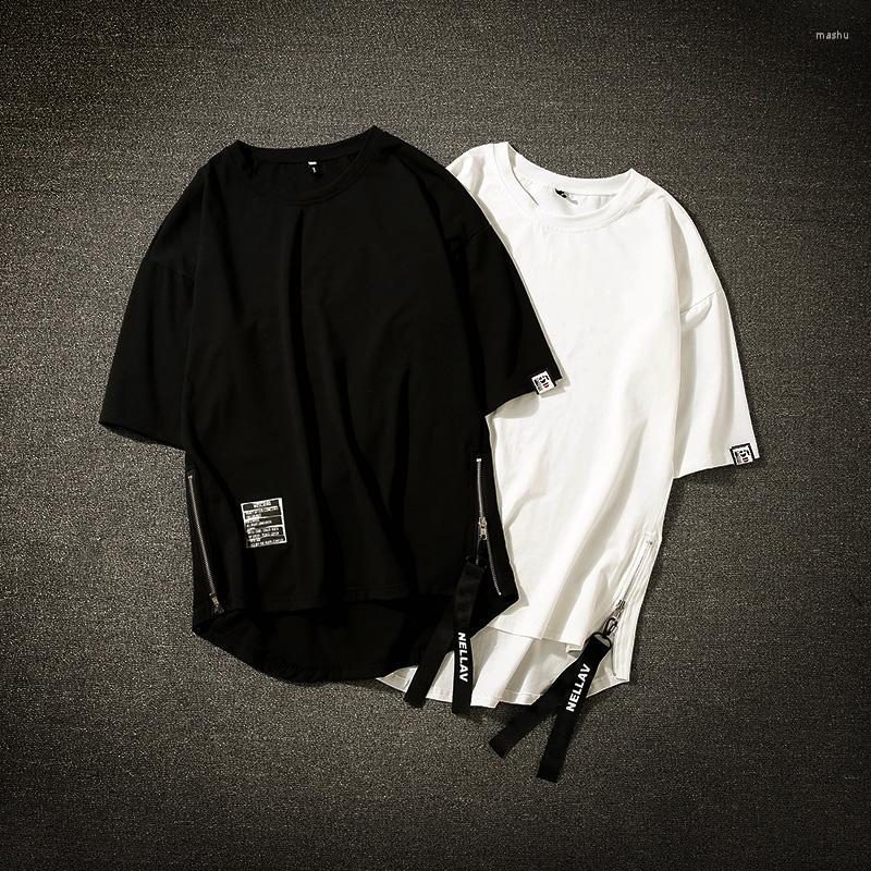 Men's T Shirts Streetwear Cotton Men T-shirt Half Length Tee Shirt Homme Hip Hop Ribbons Side-zipper Short Sleeve, Color 3
Men's T Shirts Streetwear Cotton Men T-shirt Half Length Tee Shirt Homme Hip Hop Ribbons Side-zipper Short Sleeve, Color 3