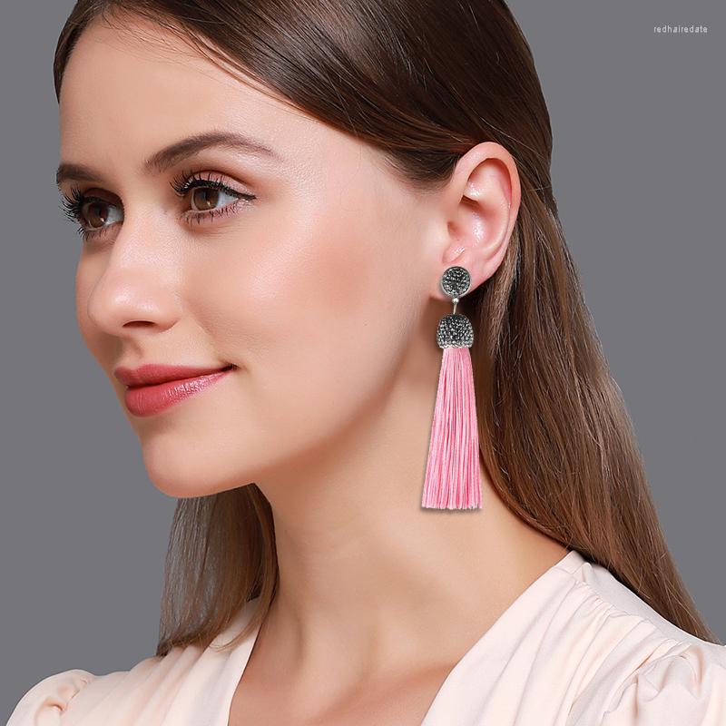 Dangle Earrings Handmade Long Tassel For Women Black Red Pink White Blue Silk Fringe Bohemian Crystal Drop Wedding Jewelry
Dangle Earrings Handmade Long Tassel For Women Black Red Pink White Blue Silk Fringe Bohemian Crystal Drop Wedding Jewelry