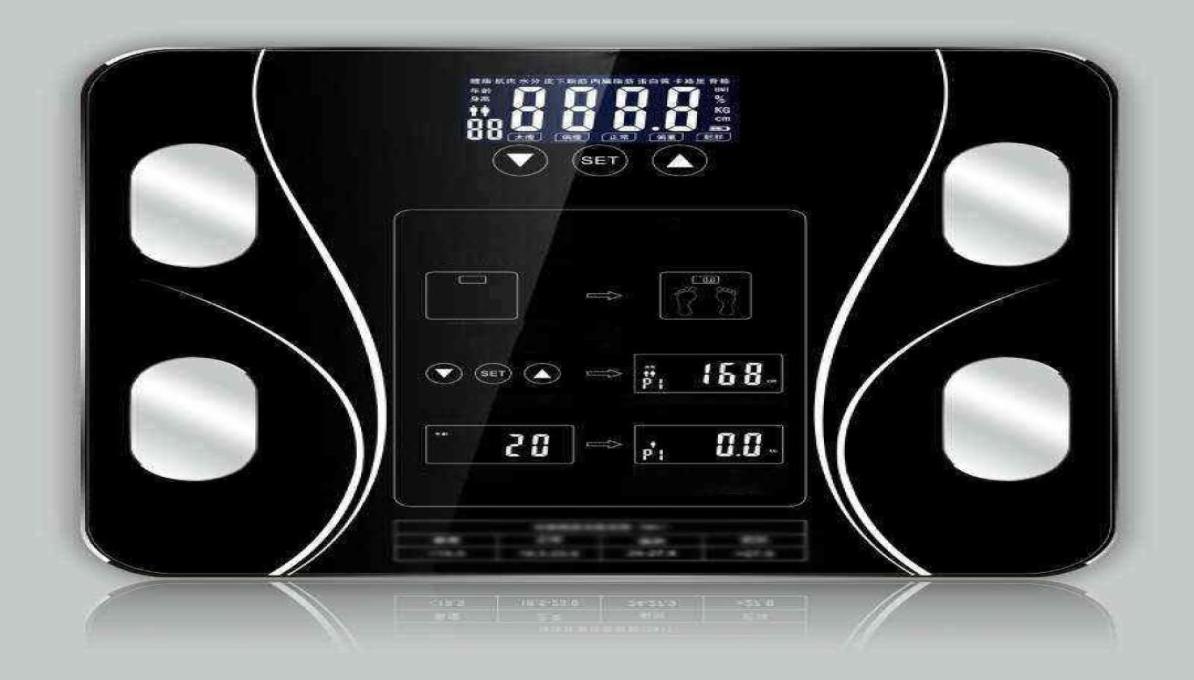 

body Fat Scale BMI Balance Household LED Digital Weighing Smart Electronic Bath s H12295250718, Blue