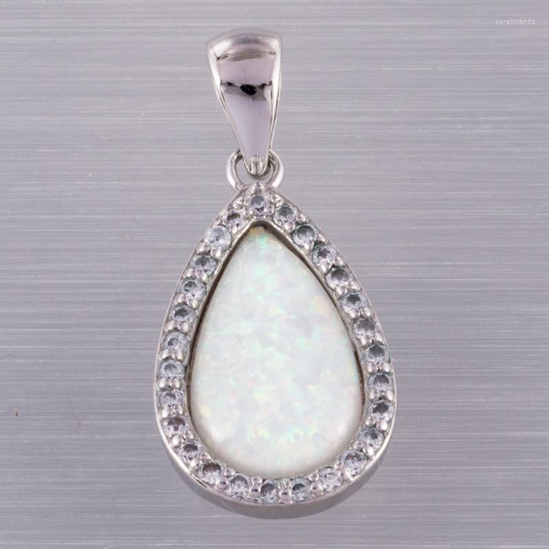 Pendant Necklaces KONGMOON 15x9mm Pear White Fire Opal Cabochon CZ Silver Plated Jewelry For Women Necklace
Pendant Necklaces KONGMOON 15x9mm Pear White Fire Opal Cabochon CZ Silver Plated Jewelry For Women Necklace