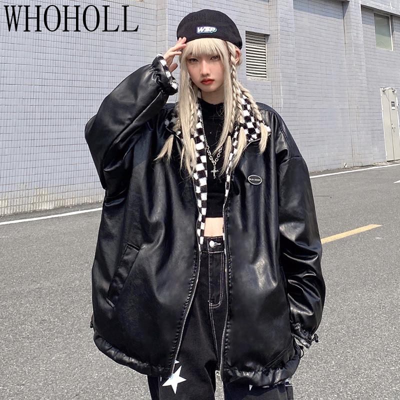 Fur 2021 autumn Baseball Coat Women Leather Jacket Biker Bomber Coat PU Motorcycle Jackets Loose Streetwear Outerwear, Black
Fur 2021 autumn Baseball Coat Women Leather Jacket Biker Bomber Coat PU Motorcycle Jackets Loose Streetwear Outerwear, Black