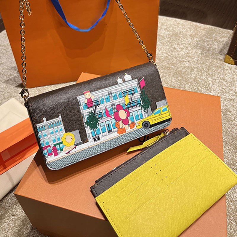 Chain Crossbody Bag Three-Piece Hand Clutch Wallets Old Flower Letters Inside Zipper Pocket Credit Card Slot Graffiti Pattern Women Shoulder Bags Handbags Purse, Pink
Chain Crossbody Bag Three-Piece Hand Clutch Wallets Old Flower Letters Inside Zipper Pocket Credit Card Slot Graffiti Pattern Women Shoulder Bags Handbags Purse, Pink