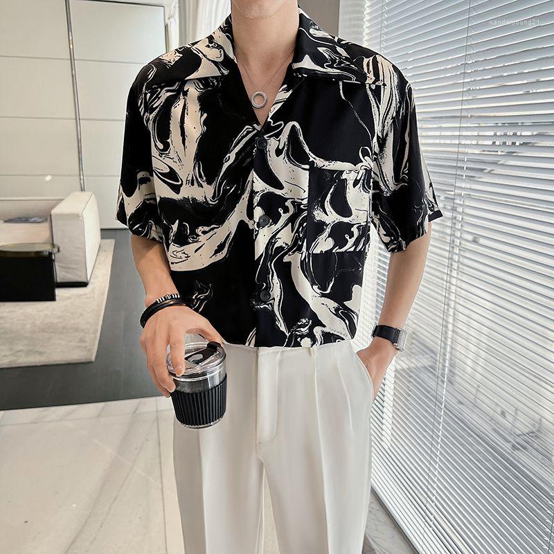 Men' Casual Shirts 2023 Summer Men Short Sleeve Printed Beach Vacation Tops, As photo
Men' Casual Shirts 2023 Summer Men Short Sleeve Printed Beach Vacation Tops, As photo