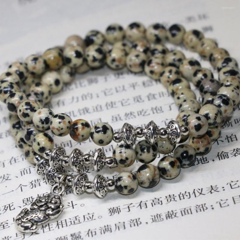 Strand Elastic Fashion Natural Dalmation Stone Multilayer Long Chain Bracelets 6mm Round Beads Jewelry B2232
Strand Elastic Fashion Natural Dalmation Stone Multilayer Long Chain Bracelets 6mm Round Beads Jewelry B2232