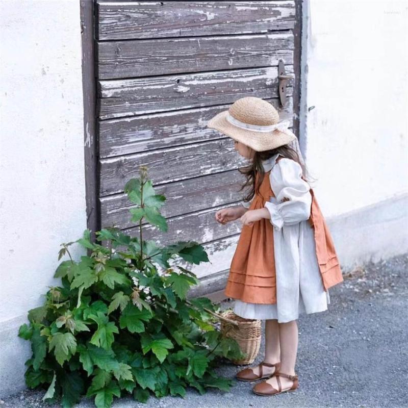 Girl Dresses 2pcs/set Girls Spring And Autumn Cute Long Sleeve Princess Party Dress Linen Wheat Embroidery Ins Style Classical, Orange
Girl Dresses 2pcs/set Girls Spring And Autumn Cute Long Sleeve Princess Party Dress Linen Wheat Embroidery Ins Style Classical, Orange