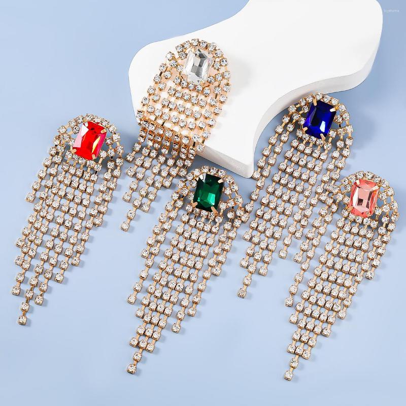 Dangle Earrings Fashion Metal Glass Rhinestone Geometric Tassel Long Evening Party Statement Women's Charming Jewelry
Dangle Earrings Fashion Metal Glass Rhinestone Geometric Tassel Long Evening Party Statement Women's Charming Jewelry