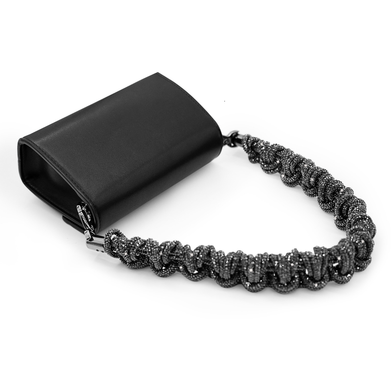 Bag Luggage Making Materials 23inch CRYSTAL STRAP Handmade Braided Woven Purse Handbag Crossbody 230508