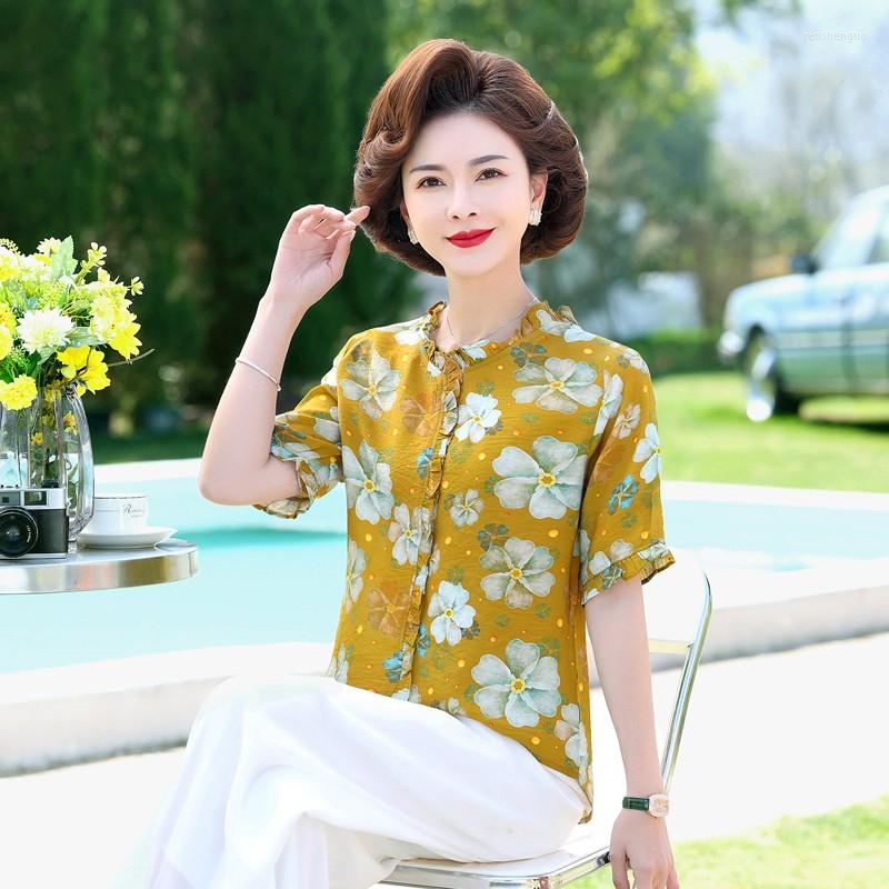Women's Blouses Casual Thin Print Summer Female Tops Loose Elegant Short Sleeve Shirt Woman Clothing, Red
Women's Blouses Casual Thin Print Summer Female Tops Loose Elegant Short Sleeve Shirt Woman Clothing, Red