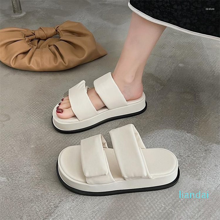 Slippers Design Summer Open Toe Fashion Women Platform Flats Casaul Beach Women's Slides Elegant Sandals, Beige
Slippers Design Summer Open Toe Fashion Women Platform Flats Casaul Beach Women's Slides Elegant Sandals, Beige