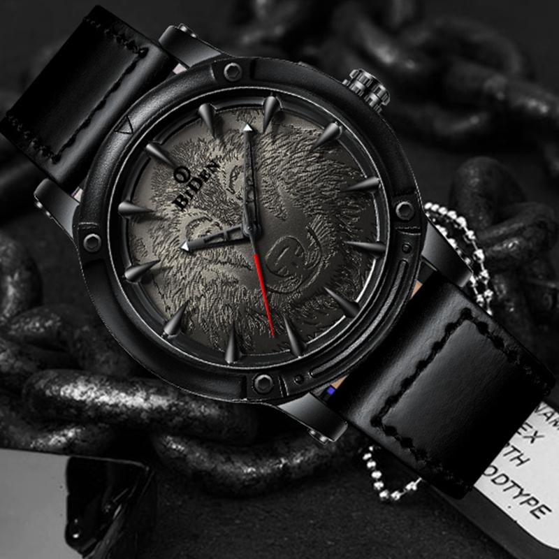 Wristwatches Punk Men's Quartz Movement Watch Cool Wolf Pattern Dial Leather Strap Fashion Wristwatch Gifts For Men And Kids Steampunk Clock, Black
Wristwatches Punk Men's Quartz Movement Watch Cool Wolf Pattern Dial Leather Strap Fashion Wristwatch Gifts For Men And Kids Steampunk Clock, Black