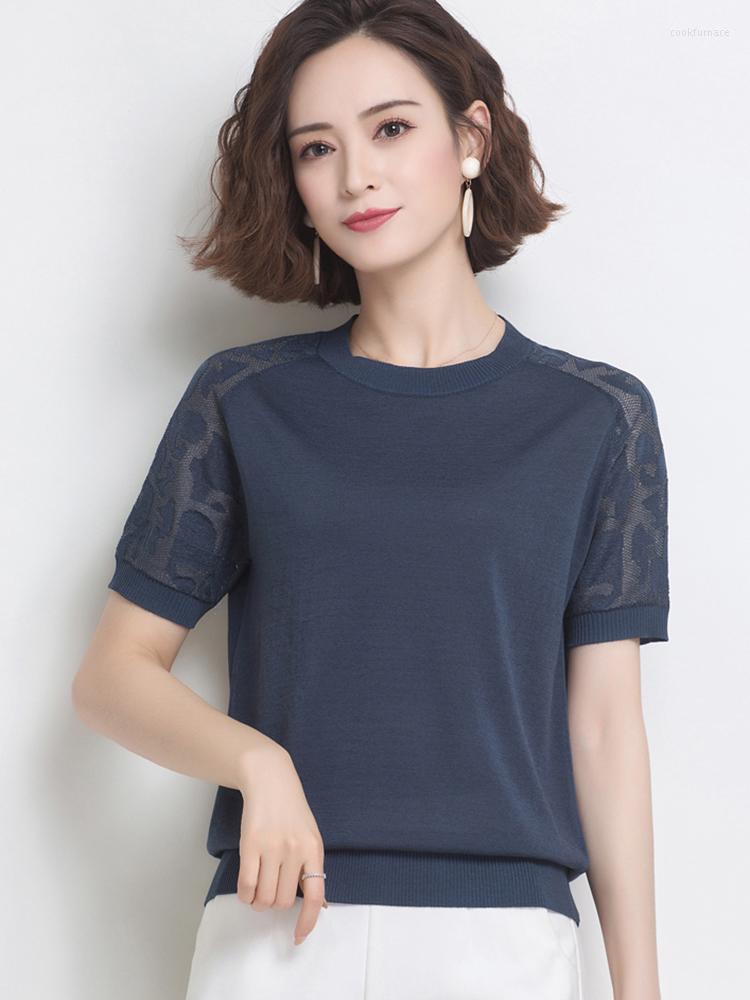 Women's T Shirts Shirt Women Lace Thin Knitted Patchwork Short Sleeve Tees Summer Tops Korean Fashion Clothing Blusas Mujer De Moda 2023, Black
Women's T Shirts Shirt Women Lace Thin Knitted Patchwork Short Sleeve Tees Summer Tops Korean Fashion Clothing Blusas Mujer De Moda 2023, Black