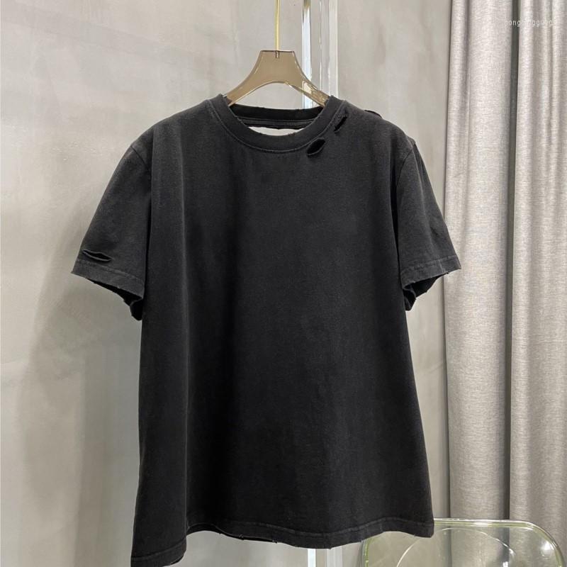 Women' T Shirts Destroy Short Sleeve T-shirt Do Old Fried Color Wash Water Loose Breathable Feeling, Black
Women' T Shirts Destroy Short Sleeve T-shirt Do Old Fried Color Wash Water Loose Breathable Feeling, Black