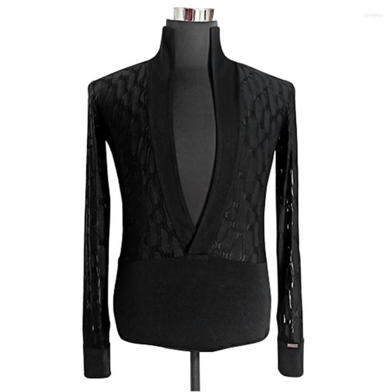 Stage Wear Latin Dance Shirts Men Long Sleeve Deep V Neck Practice Tops Male Ballroom Cha Samba Dancing Clothes Performence Dancewear, Black water ripple
Stage Wear Latin Dance Shirts Men Long Sleeve Deep V Neck Practice Tops Male Ballroom Cha Samba Dancing Clothes Performence Dancewear, Black water ripple