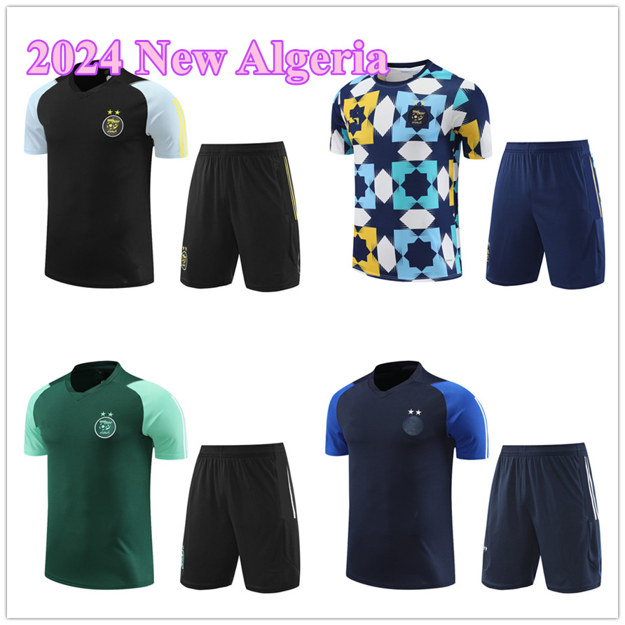 2023 2024 New Algeria soccer Jerseys tracksuits MEN AND KIDS Short sleeved training suit MAHREZ Algerie maillot de foot FEGHOUL football sportswear Survetement TOP