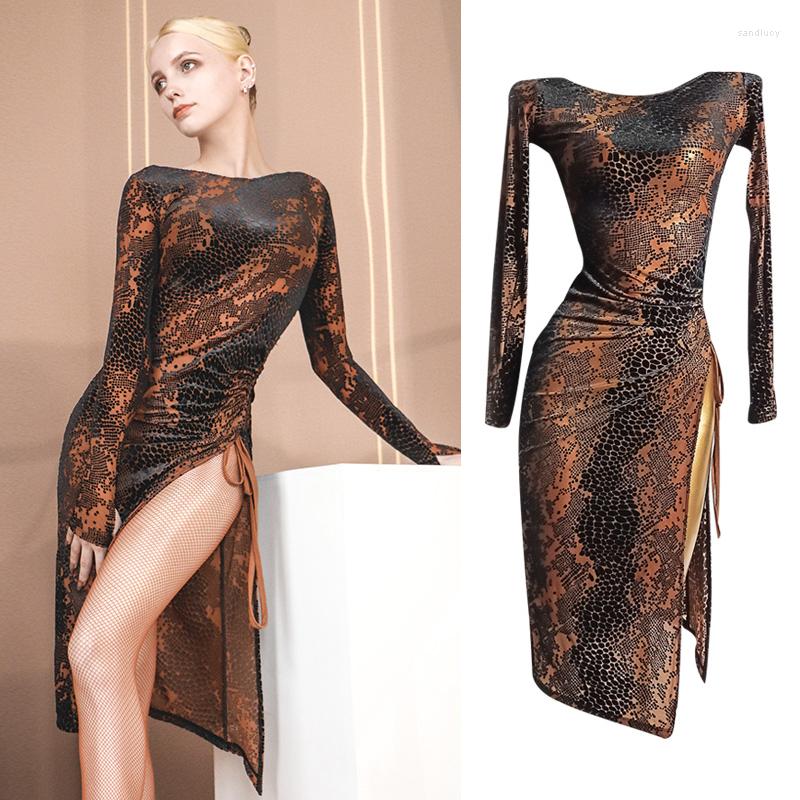 Stage Wear Latin Dance Dress For Women Round Neck Slim High Slit Drawstring Practice Chacha Performance DN10382, Picture shown
Stage Wear Latin Dance Dress For Women Round Neck Slim High Slit Drawstring Practice Chacha Performance DN10382, Picture shown