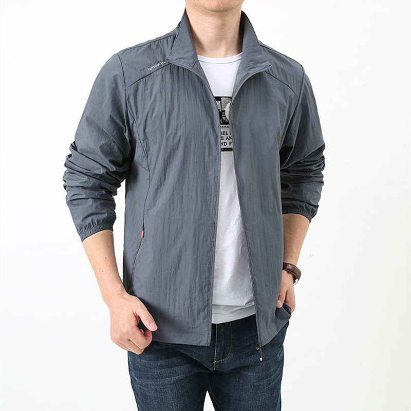 Men's Jackets Summer Quick Drying Breathable Jacket Man Outdoor Ultra Thin Sunscreen Casual Skin Coats Fishing Climbing Hiking Anti UV Outwear 23