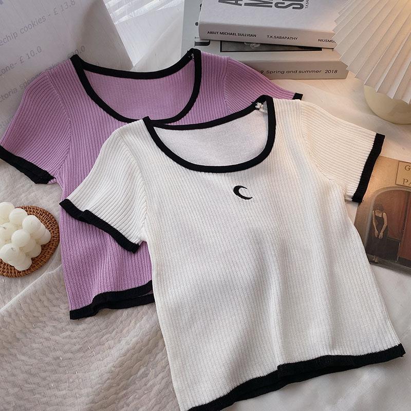 Women's Blouses & Shirts Floral Print Knitted For Women Casual O-Neck Short Sleeve Tops Almighty Korean Fashion Woman Blusas DropWomen's, Purple
Women's Blouses & Shirts Floral Print Knitted For Women Casual O-Neck Short Sleeve Tops Almighty Korean Fashion Woman Blusas DropWomen's, Purple