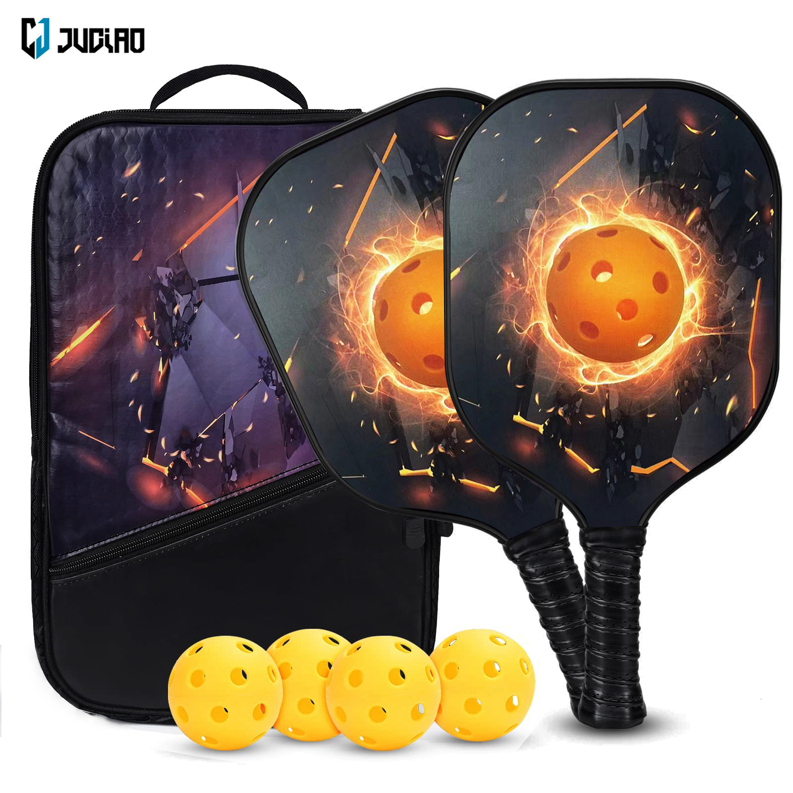 Tennis Rackets Pickleball Paddles Carbon Fiber Lightweight Set with 4 Balls and 1 Bag 230509
Tennis Rackets Pickleball Paddles Carbon Fiber Lightweight Set with 4 Balls and 1 Bag 230509