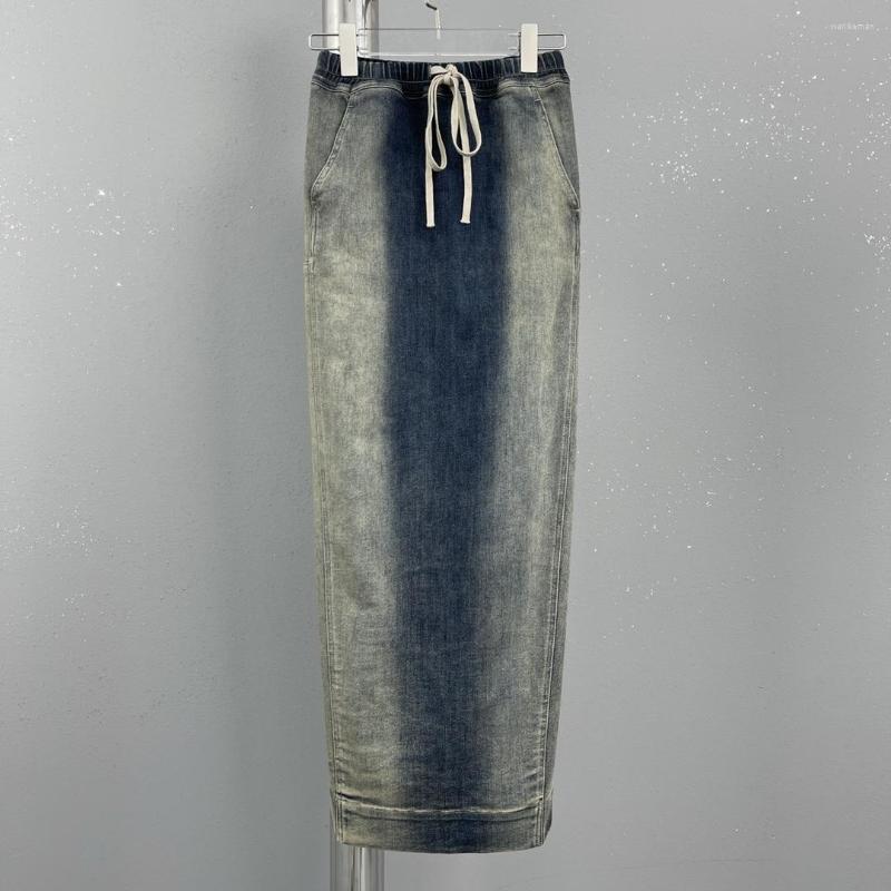 Skirts 2023 Women Fashion Sexy Casual Pendant Denim Long Skirt 0506
