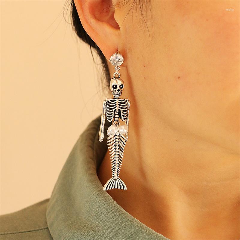 Dangle Earrings LIMAX Halloween Creative Personality Exaggerated Vintage Punk Skeleton Pearl Pendant Fashion
Dangle Earrings LIMAX Halloween Creative Personality Exaggerated Vintage Punk Skeleton Pearl Pendant Fashion