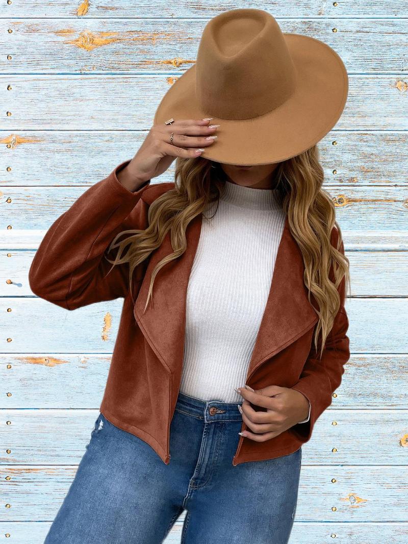 Outerwear Plus Size Autumn Winter Cowboy Wind Handsome Jacket Women Vintage Brown Slim Boyfriend Style Suede Coat Outwear Clothing
Outerwear Plus Size Autumn Winter Cowboy Wind Handsome Jacket Women Vintage Brown Slim Boyfriend Style Suede Coat Outwear Clothing