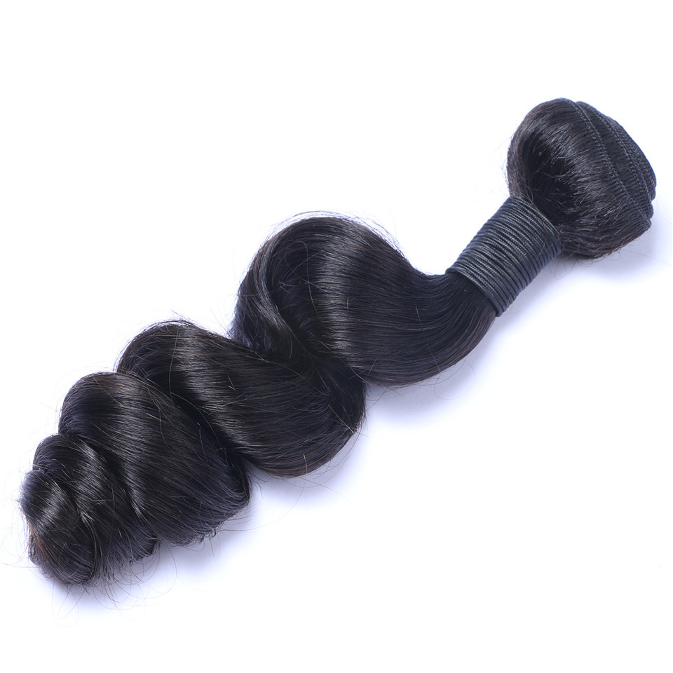 Brazilian Virgin Human Loose Wave Unprocessed Remy Hair Weaves Double Wefts 100G/Bundle 1Bundle/Lot Can Be Dyed Bleached