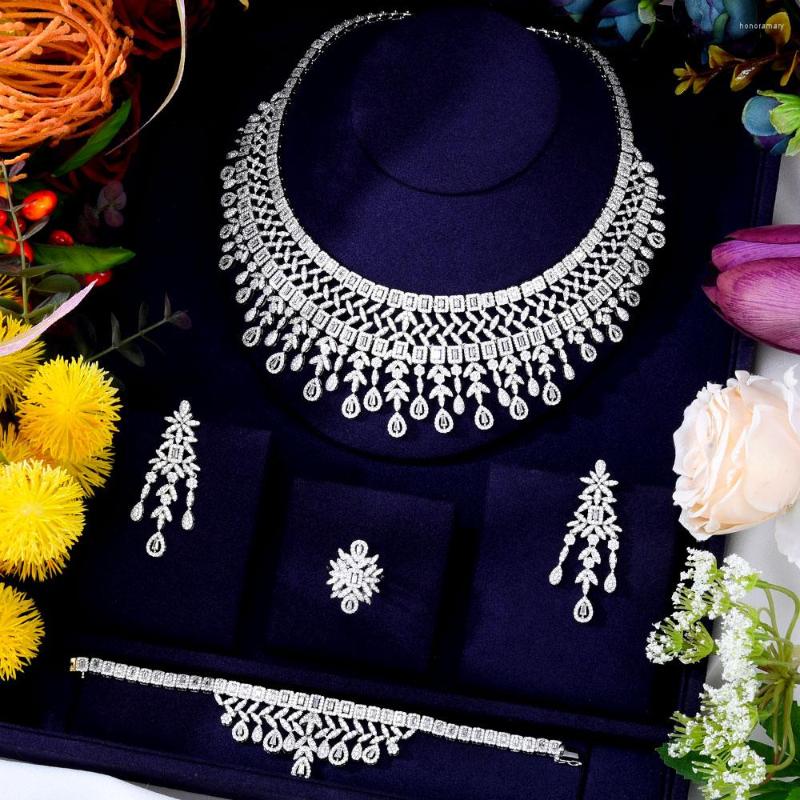 Necklace Earrings Set GODKI 4PCS Clear CZ Luxury UAE Jewelry For Women Wedding Party Zircon Crystal Dubai Bridal Gift, Picture shown
Necklace Earrings Set GODKI 4PCS Clear CZ Luxury UAE Jewelry For Women Wedding Party Zircon Crystal Dubai Bridal Gift, Picture shown