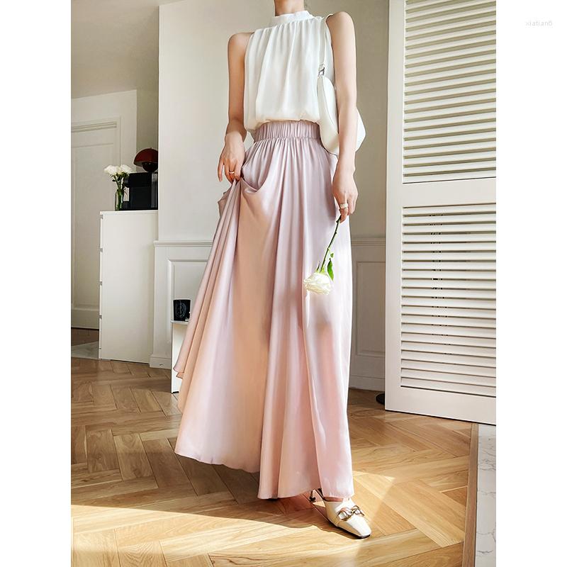 Skirts Women's Y2K Clothes White Ice Silk Wide Leg Pants Summer High Waist Thin Baggy Casual Trousers Jogger Korean Style 2023
Skirts Women's Y2K Clothes White Ice Silk Wide Leg Pants Summer High Waist Thin Baggy Casual Trousers Jogger Korean Style 2023