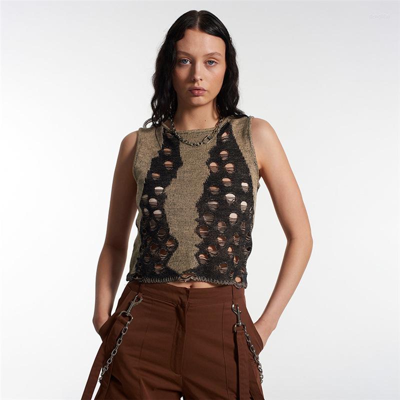 Women' Tanks Top Women Trends 2023 Women' Summer Clothing Knit Wear Hollow Out Cute Knitted Fabric Vintage Clothes 90s Vest, Black 
Women' Tanks Top Women Trends 2023 Women' Summer Clothing Knit Wear Hollow Out Cute Knitted Fabric Vintage Clothes 90s Vest, Black