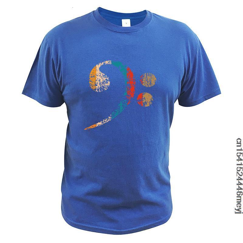 Men's T-Shirts Vintage Bass Clef T Shirt Gift for Bass Players Bassists T Shirt 100% Cotton Summer Short Sleeve EU Size Tees For Men 230509