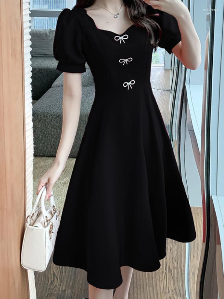 Casual Dresses Korean Square Collar Dress 2023 Summer Slim Elegant Puff Sleeve French Short Midi For Women Party, Black
Casual Dresses Korean Square Collar Dress 2023 Summer Slim Elegant Puff Sleeve French Short Midi For Women Party, Black