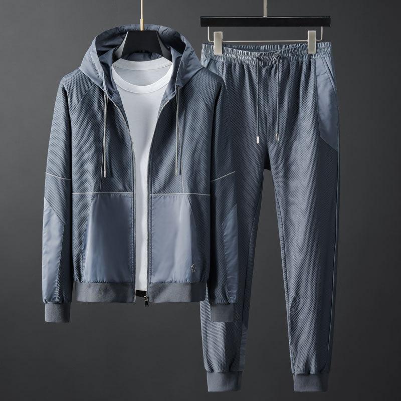 Men's Tracksuits Spring And Autumn Sports Leisure Suit Honeycomb Mesh Stretch Slim Hood Fashion Two-piece SuitMen's
Men's Tracksuits Spring And Autumn Sports Leisure Suit Honeycomb Mesh Stretch Slim Hood Fashion Two-piece SuitMen's