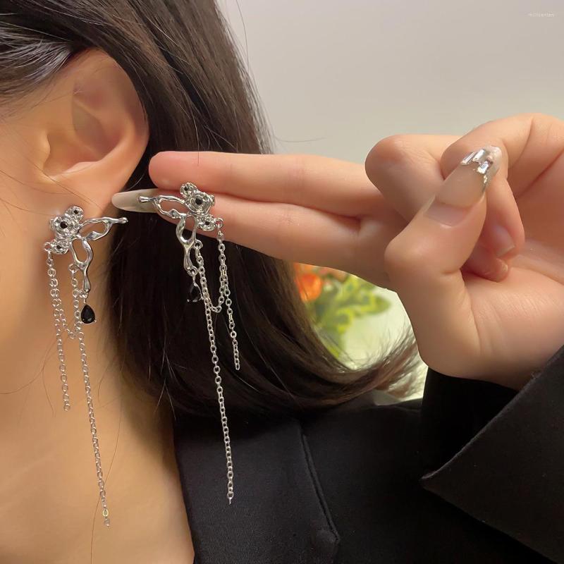 Dangle Earrings 925 Silver Needles Butterfly Tassel Long For Women Retro Korean Fashion Design Black Zircon Party Jewelry Wholesale
Dangle Earrings 925 Silver Needles Butterfly Tassel Long For Women Retro Korean Fashion Design Black Zircon Party Jewelry Wholesale