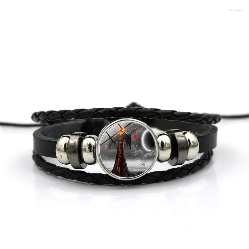 Charm Bracelets Fashion Halloween Jewelry Gifts Classic Black Multilayer Leather Bracelet Glass Dome Witch Women Men Party Gift
Charm Bracelets Fashion Halloween Jewelry Gifts Classic Black Multilayer Leather Bracelet Glass Dome Witch Women Men Party Gift