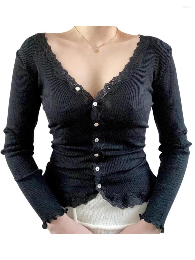 Women' T Shirts Women Slim Fit Shirt Long Sleeve V Neck Tops Trendy Lace Button Down Crop Streetwear, Lace-black
Women' T Shirts Women Slim Fit Shirt Long Sleeve V Neck Tops Trendy Lace Button Down Crop Streetwear, Lace-black