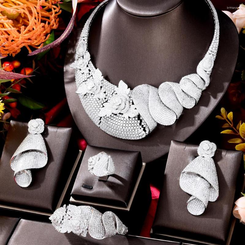 Necklace Earrings Set GODKI Luxury Bridal Elegant 4PCS Big Bracelet Earring Ring Cubic Zirconia For Woman Wedding Engagement, Picture shown
Necklace Earrings Set GODKI Luxury Bridal Elegant 4PCS Big Bracelet Earring Ring Cubic Zirconia For Woman Wedding Engagement, Picture shown