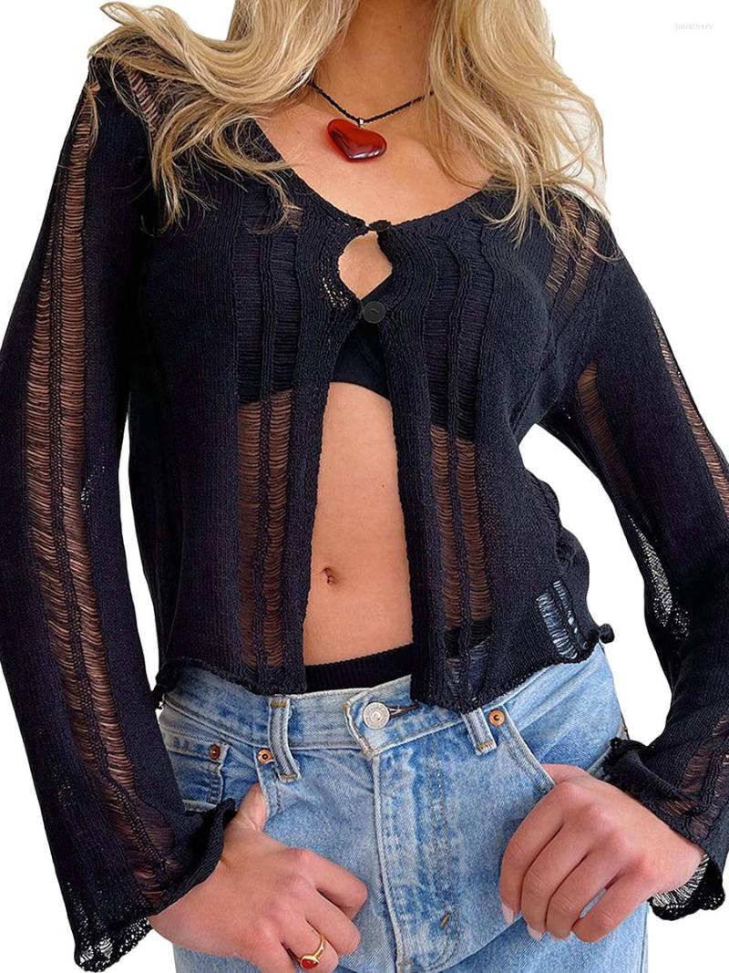 Women' Blouses Women Long Sleeve Knit Cardigan Casual See-Through Mesh Open Front Crop Tops Y2k T-Shirt Streetwear Clubwear, Black
Women' Blouses Women Long Sleeve Knit Cardigan Casual See-Through Mesh Open Front Crop Tops Y2k T-Shirt Streetwear Clubwear, Black