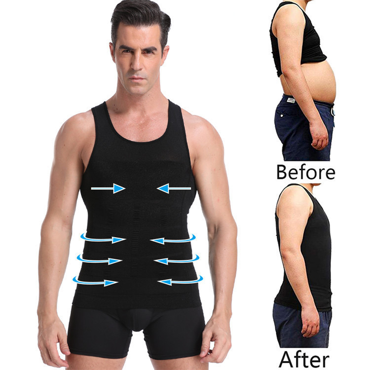 Mens Tank Tops Tight Skinny Slimming Elastic Body Shapewear Vest Shirt Sports Fitness Compression Abdomen Tummy Waist Control 230509 - view 4