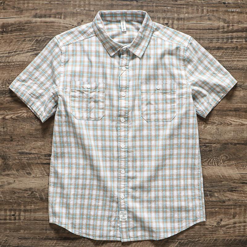 Men's Casual Shirts Men's Summer Fashion Thin Plaid Short Sleeved Shirt Korean Male Double Pockets Half-sleeved Workwear Classics Tops, Blue
Men's Casual Shirts Men's Summer Fashion Thin Plaid Short Sleeved Shirt Korean Male Double Pockets Half-sleeved Workwear Classics Tops, Blue