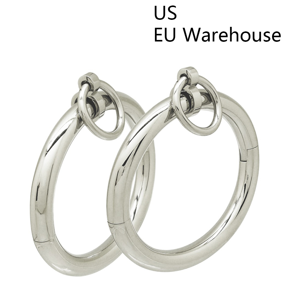 Charm Bracelets Polished shining stainless steel lockable wrist ankle cuffs bangle slave bracelet with removable O ring restraints set 230508
Charm Bracelets Polished shining stainless steel lockable wrist ankle cuffs bangle slave bracelet with removable O ring restraints set 230508