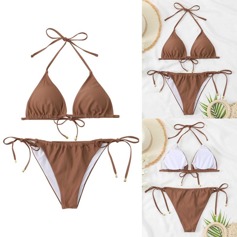 Women's Swimwear 2023 Brown Color Belt Chest Pad No Steel Support Fashion Solid Swimsuit Sports Split Hawaii Female Bathing Suit, Khaki
Women's Swimwear 2023 Brown Color Belt Chest Pad No Steel Support Fashion Solid Swimsuit Sports Split Hawaii Female Bathing Suit, Khaki