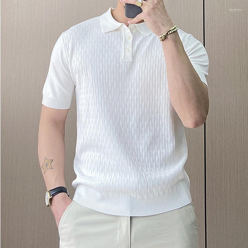 Men's T Shirts Texture 3d Elastic Plain Summer Short Sleeve Men Oversized Clothing Black White Business Work Polo Slim Knitted Clothes
Men's T Shirts Texture 3d Elastic Plain Summer Short Sleeve Men Oversized Clothing Black White Business Work Polo Slim Knitted Clothes