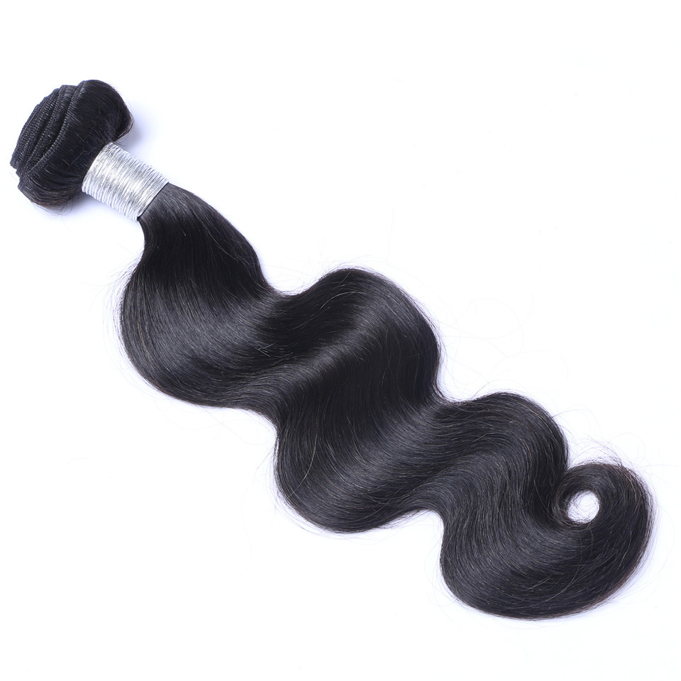 Brazilian Body Wave Human Virgin Hair 100g/pc Natural Black Color 1B Double Wefts Unprocessed Hair Extensions 3 Bundles