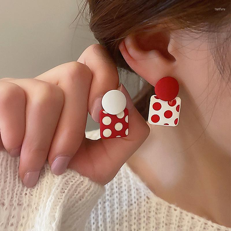 Dangle Earrings Fashion Square Red White Polka Dot Drop Geometric Asymmetric Women Girls Metal Ear Studs Party Jewelry Gifts
Dangle Earrings Fashion Square Red White Polka Dot Drop Geometric Asymmetric Women Girls Metal Ear Studs Party Jewelry Gifts