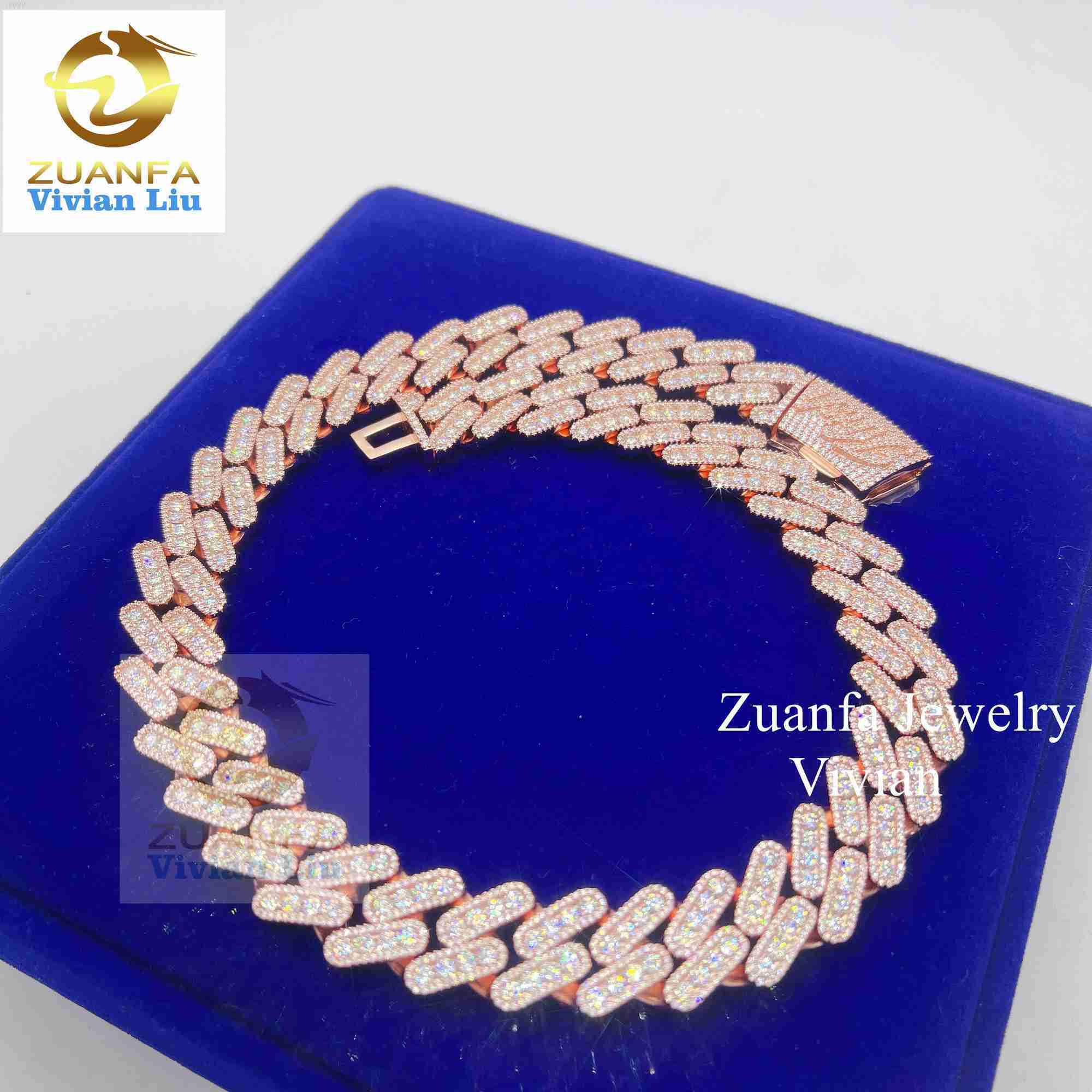 Rappers Diamond 925 Sterling Silver Necklace for Men Vvs Moissanite Cuban Link Chain
Rappers Diamond 925 Sterling Silver Necklace for Men Vvs Moissanite Cuban Link Chain