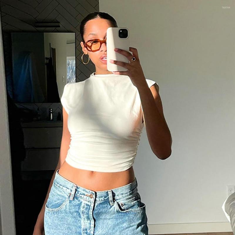 Women' Blouses Women Top Vest Solid Color Round Neck Pleated Design Sleeveless Pullover Streetwear Slim Fit White Tank Shirt Summer T-shirt
Women' Blouses Women Top Vest Solid Color Round Neck Pleated Design Sleeveless Pullover Streetwear Slim Fit White Tank Shirt Summer T-shirt
